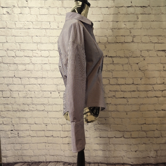 Heather Harlan size small womens multi colored striped fitted button up - Picture 8 of 12